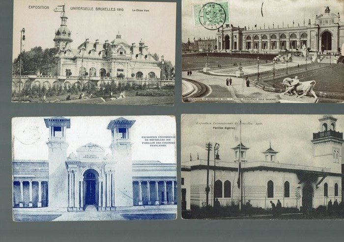 Belgio - Expo di Bruxelles 1910, 1935 e 1958 - Cartoline (Collezione di 91) - 1910
