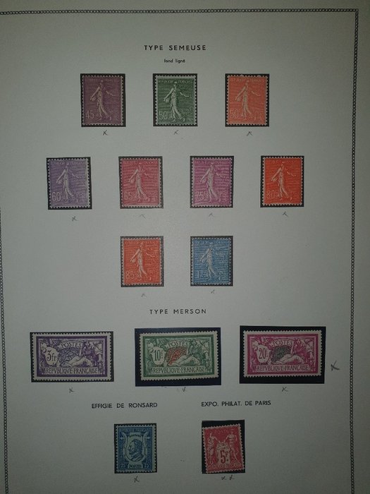 France 1925/1924 - France, semi-modern stamps YT 197 to 216 - Yvert 2021