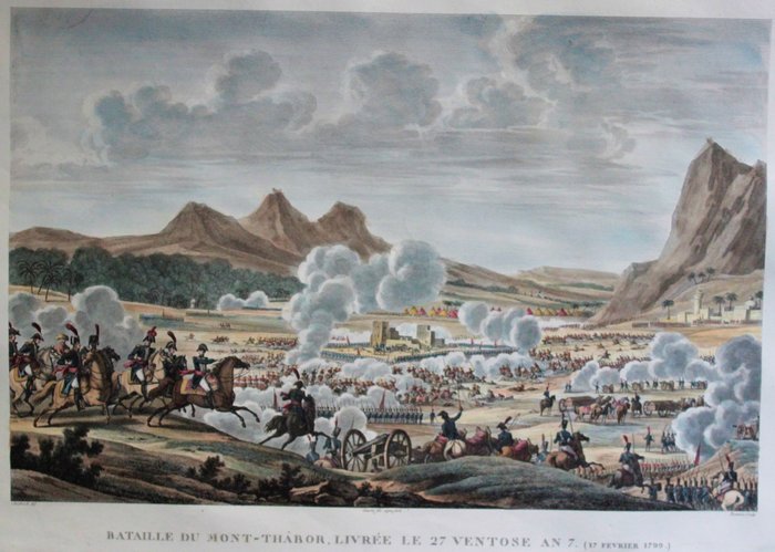 Medio Oriente, Israel, Mount Tabor (Napoleon); Vernet / Couché - Bataille du Mont-Thabor, livrée le 27 Ventose an 7 (17 Fevrier 1799) - 1801-1820