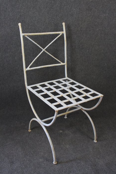 Set of six wrought iron chairs second half of the 20th century (6) - Ferro (battuto) - Seconda metà del 20° secolo