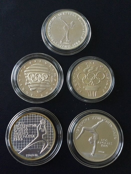 Pologne. 5 Coins 1976-1983 PROBA