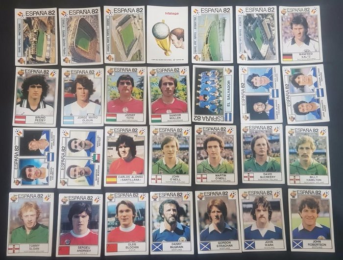 Panini - World Cup España 82 - 28 original loose stickers