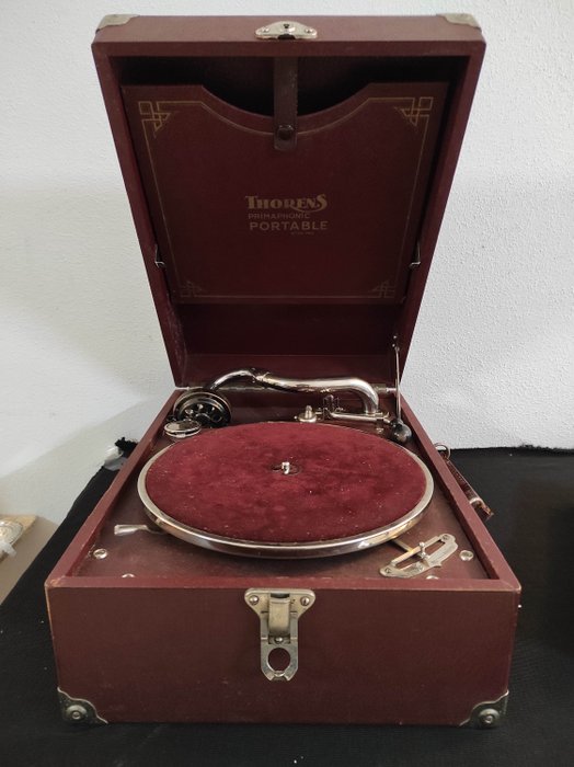 Thorens - Primaphonic Portable 1920/1930 con dischi omaggio - 78 rpm - Records shellac