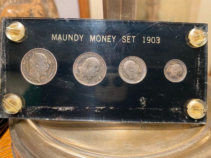 United Kingdom. 1 + 2 + 3 + 4 Pence 1903 (Maudy Money) Edward VII (4 pieces)