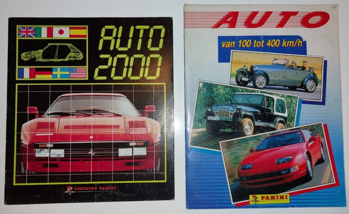 Panini - Auto 2000 + Auto van 100 tot 400 km/h - 1 album completo + 1 album vuoto