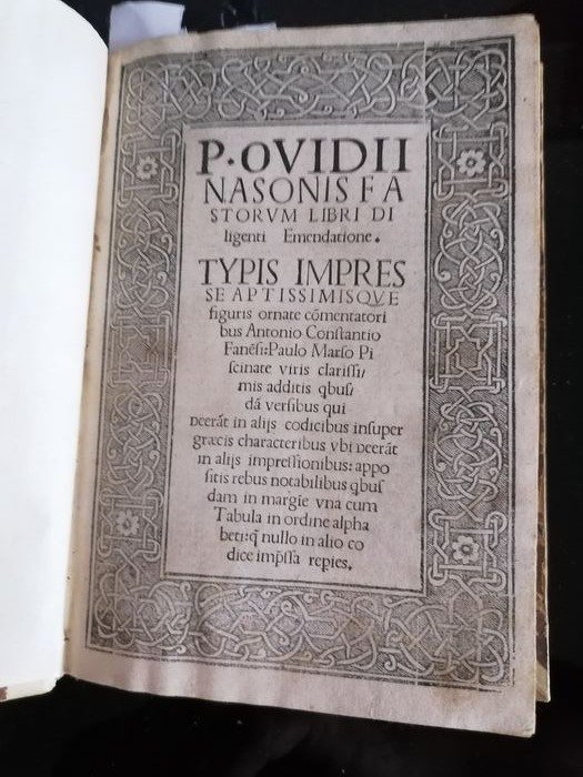 Alessandro Paganini - I fastorum libri di Ovidio - 1527