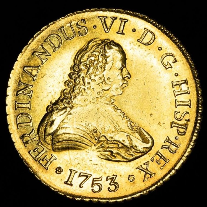 Spain. 8 Escudos - Fernando VI (1746 - 1759) - Ceca de Santiago de Chile, 1753. Ensayador J.