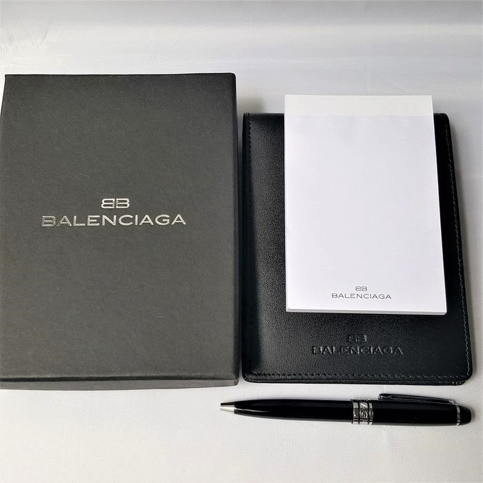 Balenciaga - Leather wallet, pen and notebook - Rare Edition - New Set di accessori