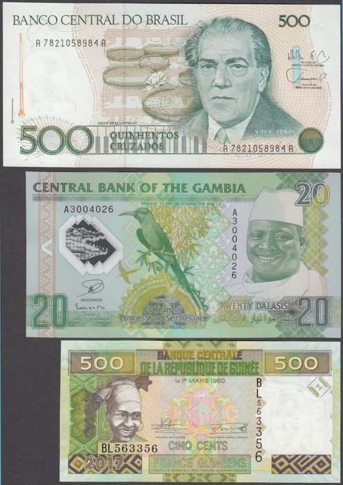 Monde - Collectie 140 verschillende bankbiljetten - diverse landen