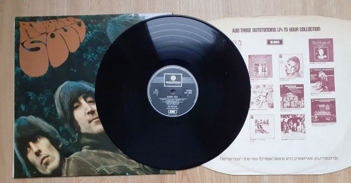 Beatles - Rubber Soul PCS 3075  MISPRINT 1971:  only ONE  Boxed EMI Logo on Side 2 !!! - LP Album - 1971/1971