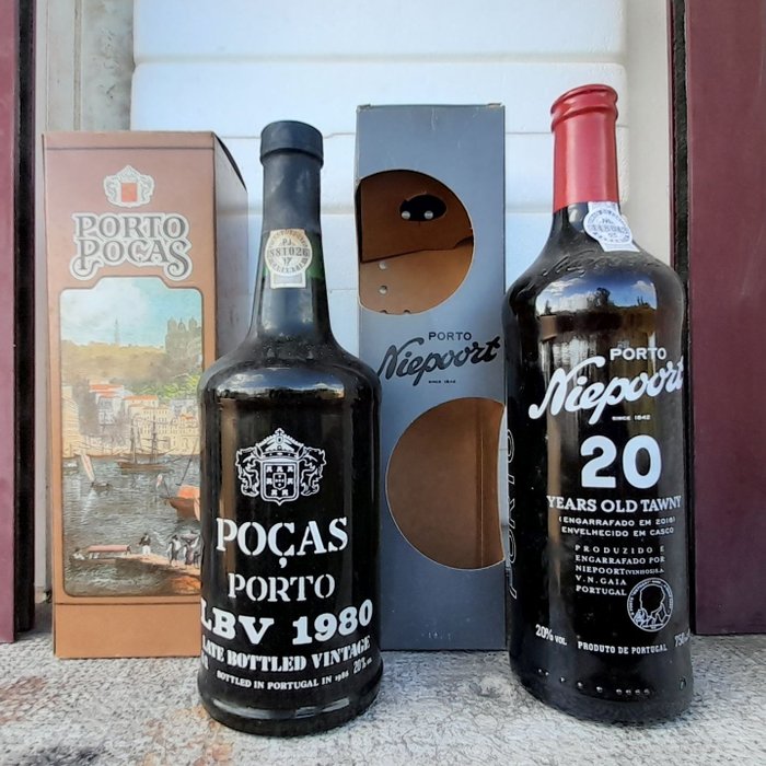 Port: 1980 Poças LBV & NV Niepoort 20 years old Tawny - 2 Bottiglie (0,75 L)
