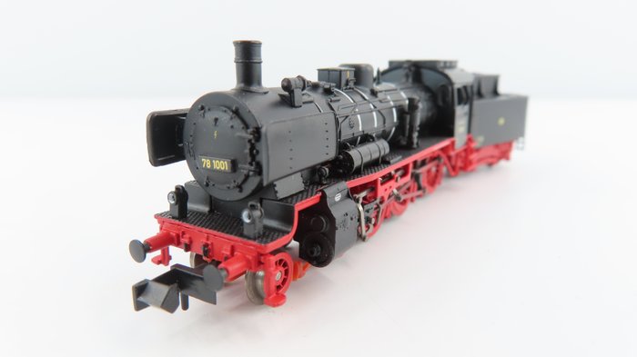 Minitrix N - 16471 - Dampflokomotive mit Tender - BR 78.10 mit 2T17 Tender in Luxusverpackung in Holzbox, Trix Club Exclusive Full Sound - DB