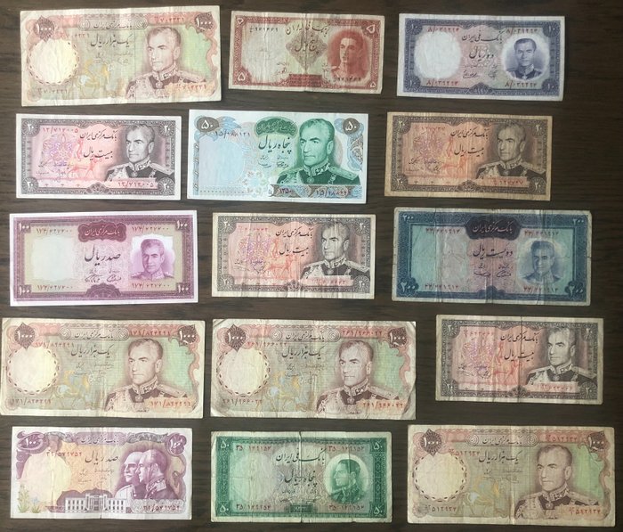 Iran - 62 banknotes - Various dates