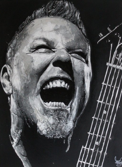 Metallica - James Hetfield - Painting - Paint on Canvas - Artist Vincent Mink - Opera d’arte / Dipinto - 2022/2022