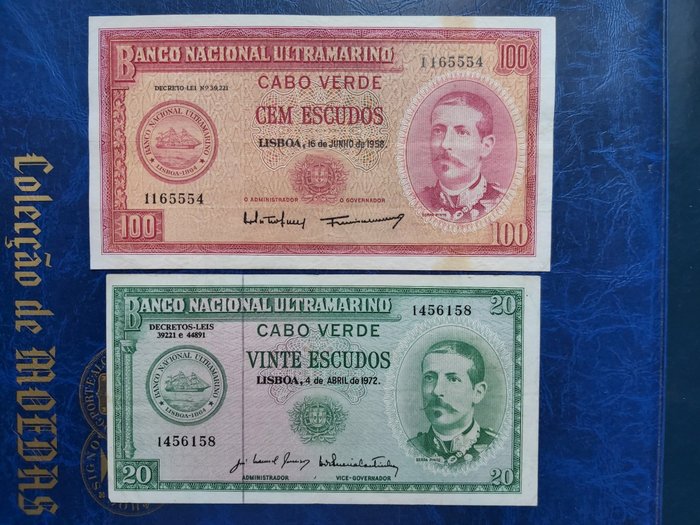 Cape Verde - 100 and 20 Escudos 1958/1972