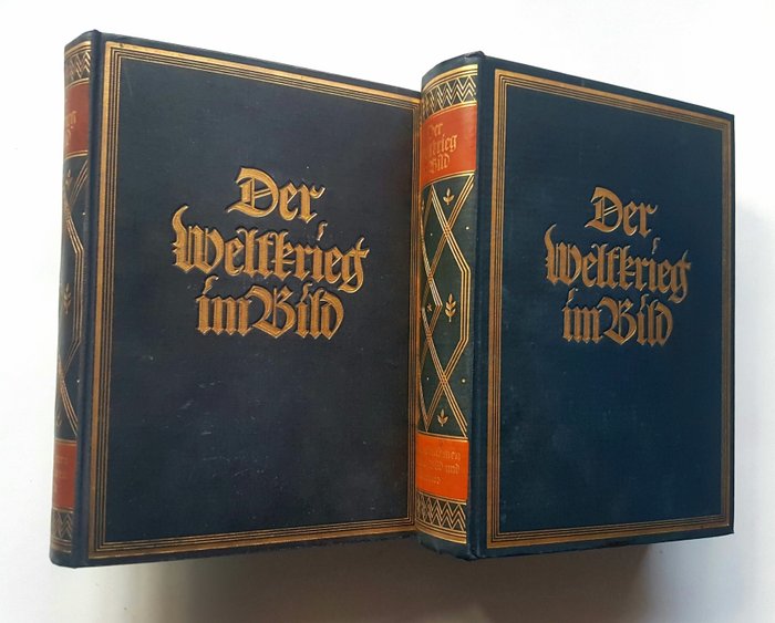 Alemania - Ejército/Infantería - Libro, La guerra mundial en imágenes, magníficos volúmenes, volúmenes I y II, aproximadamente 1000 fotos, - 1932