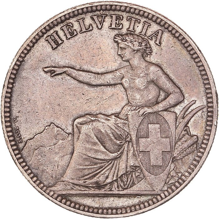 Switzerland. 5 Francs 1873-B (Bern)