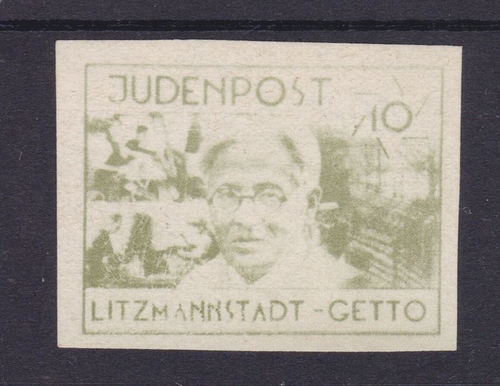 Lodz / Litzmannstadt (poste du ghetto) 1944 - “Judenpost” Jewish Post - Michel II a