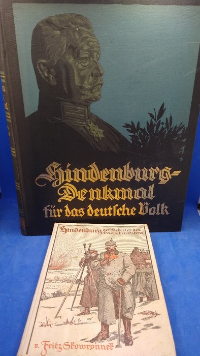 Alemania - Libro, Paquete de libros Generalfeldmarschall Hindenburg-Sus batallas y victorias-Segunda Guerra - 1928