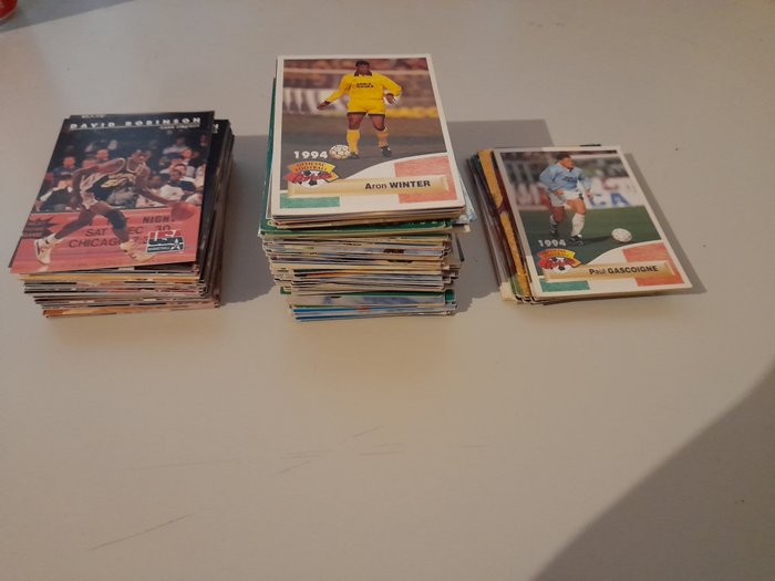 1992, 1994, 1995 Panini/Skybox Foot & NBA - Lot of 187 original loose cards