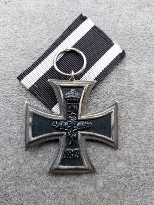 Alemania - WW1 Cruz de hierro alemana anillo de segunda clase marca KO 925 Konigliches Munzamt orden Berlin