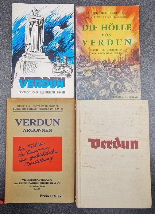 Alemania - 4x Verdun Argonne campos de batalla Francia Primera Guerra Mundial Guía Michelin, etc. - Libro