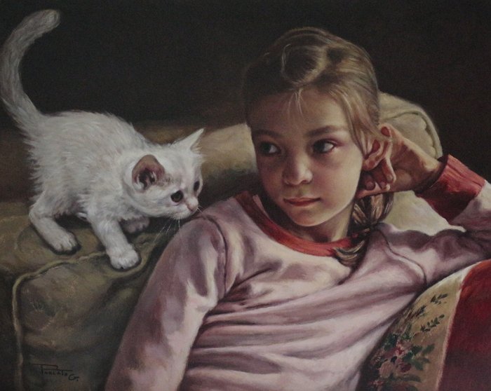 Giovanni Parlato (XX) - Il gattino bianco.