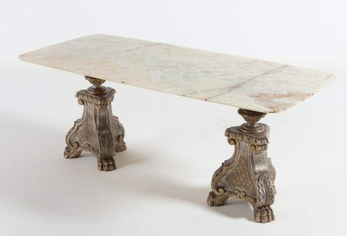 Soffbord med Onyxskiva - Ludvig XIV stil