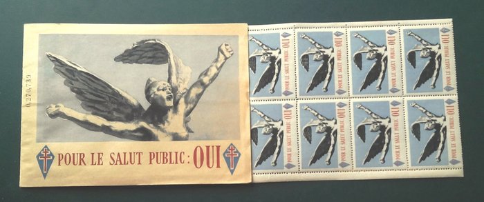 France 1948 - Complete booklet of 20 vignettes. - pour le salut public : oui