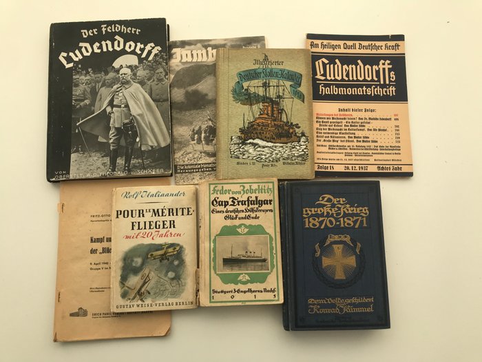 Alemania - Gran paquete de libros, Pour le Merite Flieger, Cap Trafalgar, The Great War ... y mucho más