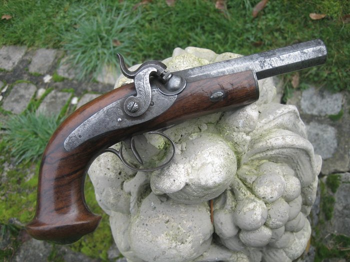 Francia - XIX secolo - dalla metà alla fine - artisan français - pistolet de voyage - arme de poche - Percussione - Pistola - 12 mm