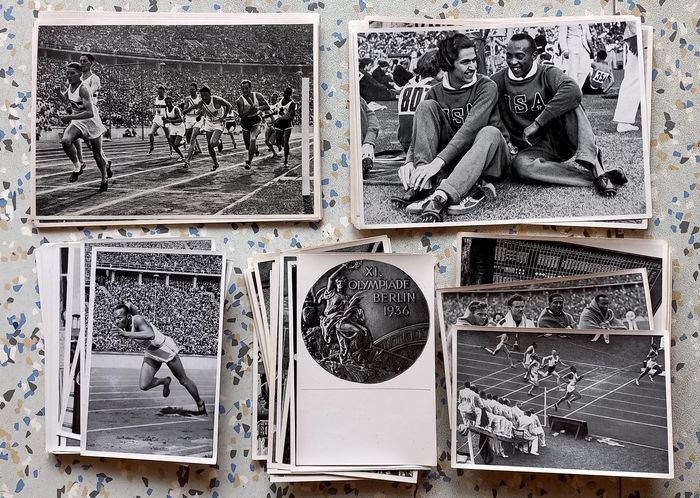 Allemagne - Sport - 8 x Pic Superstar "Jesse Owens" - 200 pièces de la collection d'images Jeux Olympiques de 1936 à (ensemble complet d'origine - service photo de cigarettes) - 1936