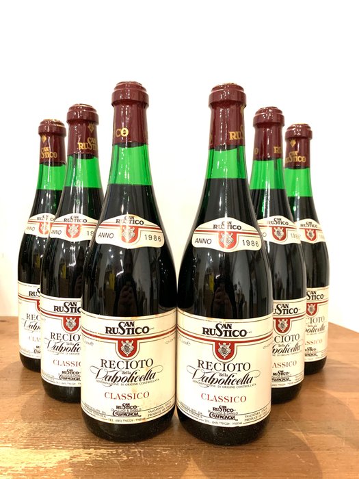 1986 San Rustico - Recioto della Valpolicella Classico - Veneto - 6 Bottiglie (0,75 L)