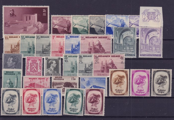 Belgien 1938 - ganzes Jahr 1938 - OBP : 465A/495 + BL 8/9