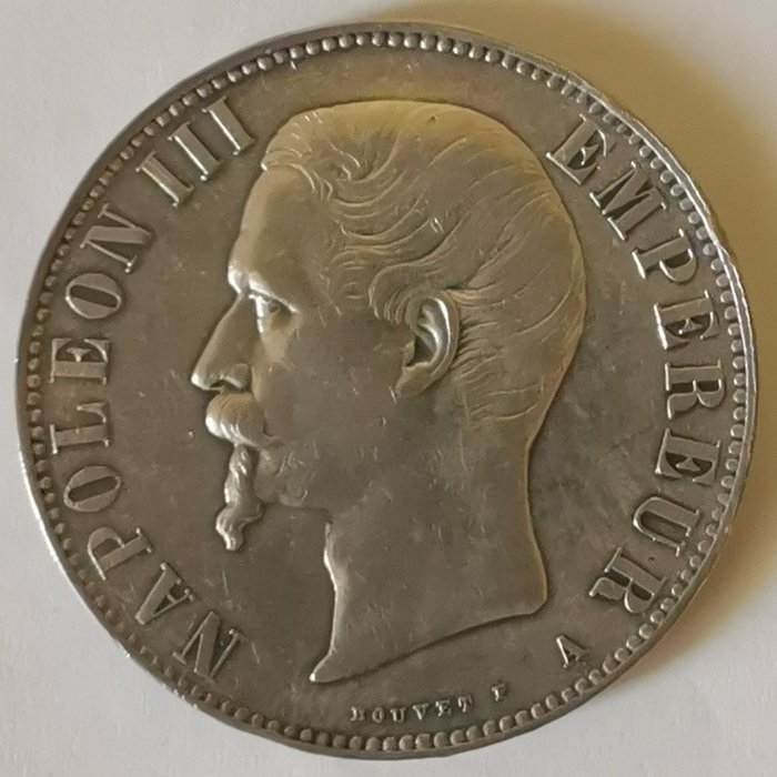 France. Napoléon III (1852-1870). 5 Francs 1855-A, Paris