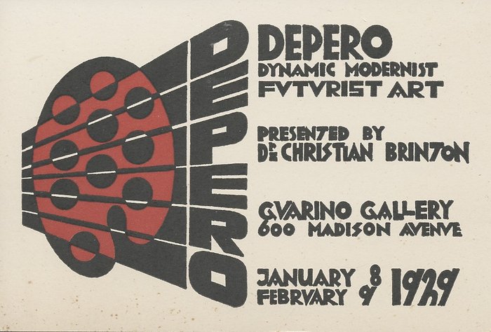 Entertainers, Depero - New York - Single postcard - 1929