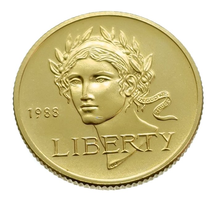 United States. 5 Dollars 1988 Olympics
