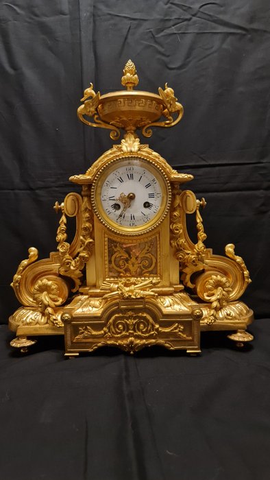 Top orologio da mensola in bronzo dorato francese - Franse makelaardij - Bronzo dorato - Fine XIX secolo