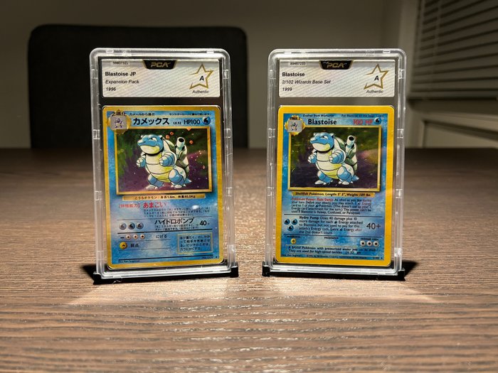 The Pokémon Company - Pokémon - Graded Card Blastoise duo Japanese and English version - 1996