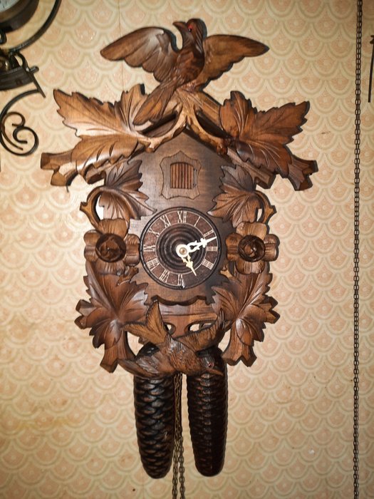 Orologio a cucù - legno ferro ottone - Seconda metà del 20° secolo