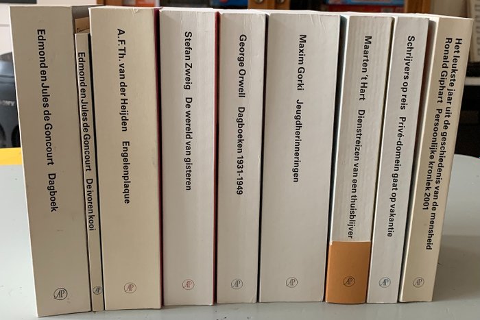 Diverse auteurs Gebr de Goncourt, Gorki, AF Th vd Heijden, Maarten 'Hart etc - Lot van 9 delen uit de Privedomein-serie - 1989/2013
