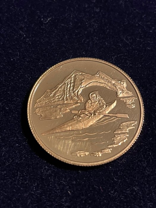 Kanada. 100 Dollars 1980 'Arctic Territories' Proof 16,9655 gram 917/1000 gram gold