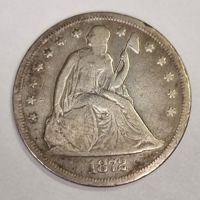 USA. Seated Liberty Dollar 1872 - Philadelphia
