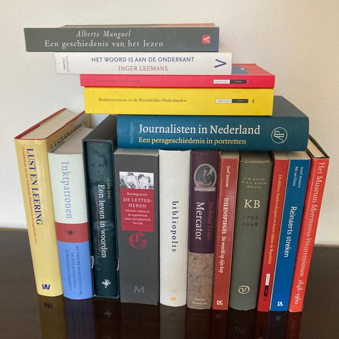 Boekwetenschap / Geschiedenis - Lot met 16 Nederlandstalige uitgaven - 1995/2006