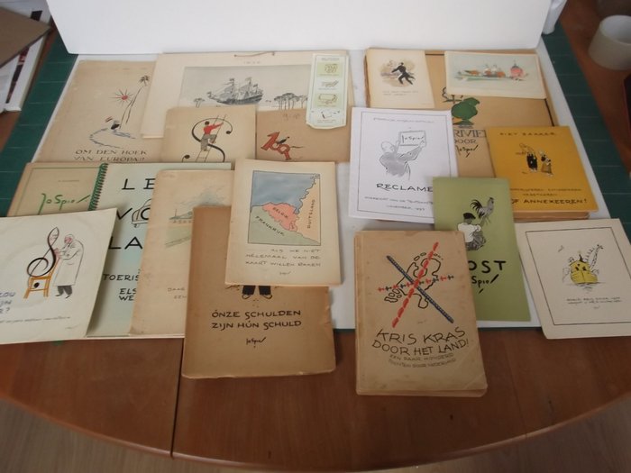 Jo Spier - Lot met 15 publicaties van Jo Spier reclame, boekillustraties etc. - 1930/1993