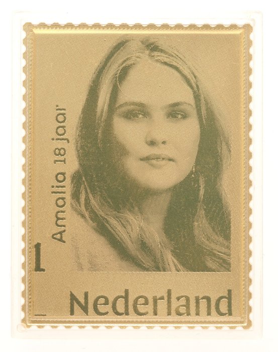 Netherlands 2021 - Golden stamp Princess Amalia 18 years