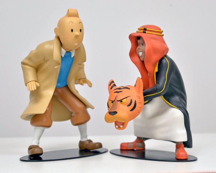 Tintin - Statuette Moulinsart 45951 - Tintin "rencontres" Abdallah et le tigre - (2006)