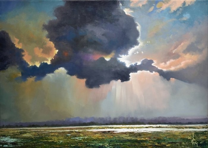 Jack Lacky (1956) - Meadow after the storm