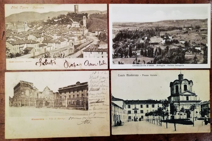 Italien - Städte und Landschaften, Piemont - Postkarten (Sammlung von 66) - 1900-1940