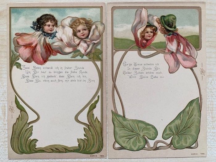 Fantaisie, Enfants - joli - Cartes postales (Collection de 306) - 1898-1945